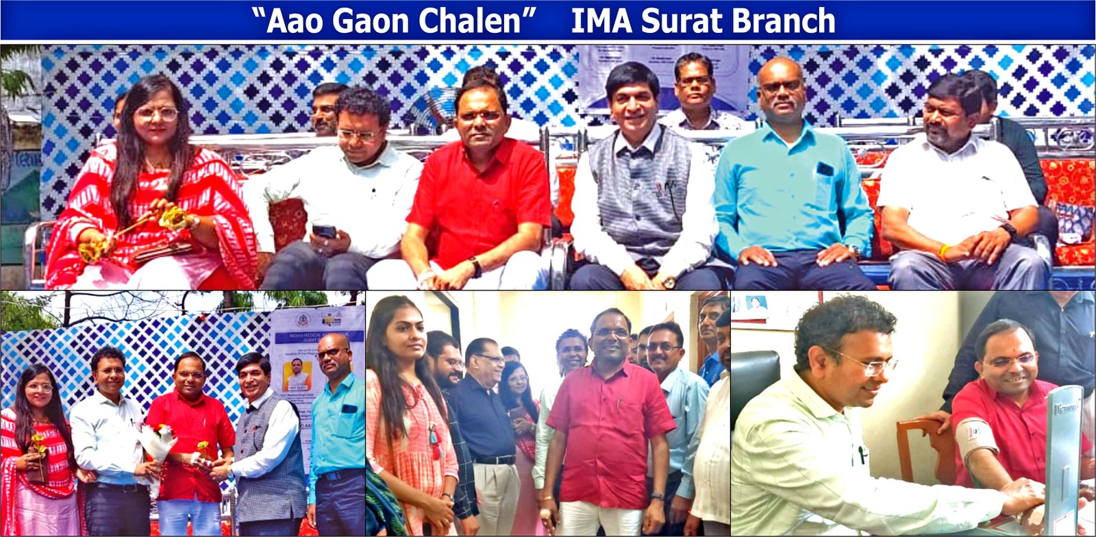 Surat Branch mega checkup camp and health counseling desk.
